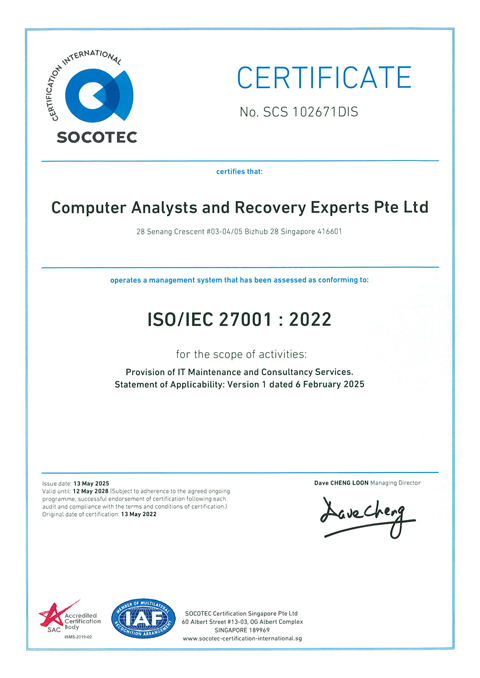 ISO 27001 certification